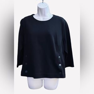 CAbi Women’s L. BlazerBlouse Round Neck 3/4 Sleeve. WaistLength. Style:RN#54077